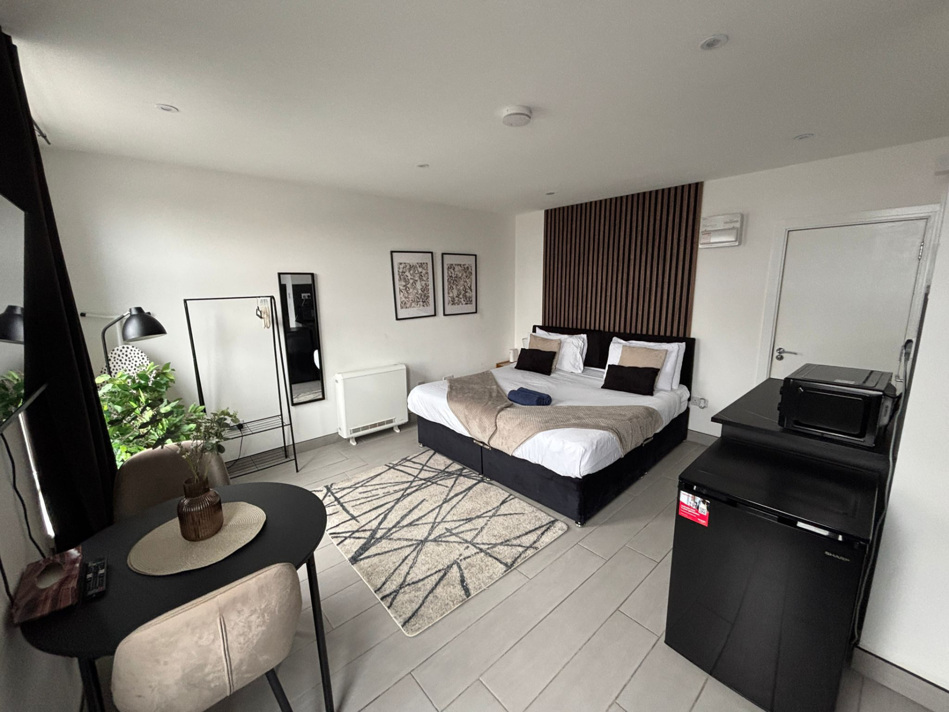 Studio Room 1 – Sellyoak: original wide view of the room
