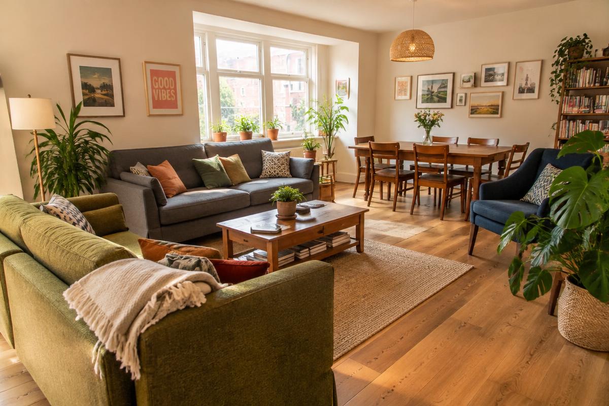 A calm, comfortable shared lounge