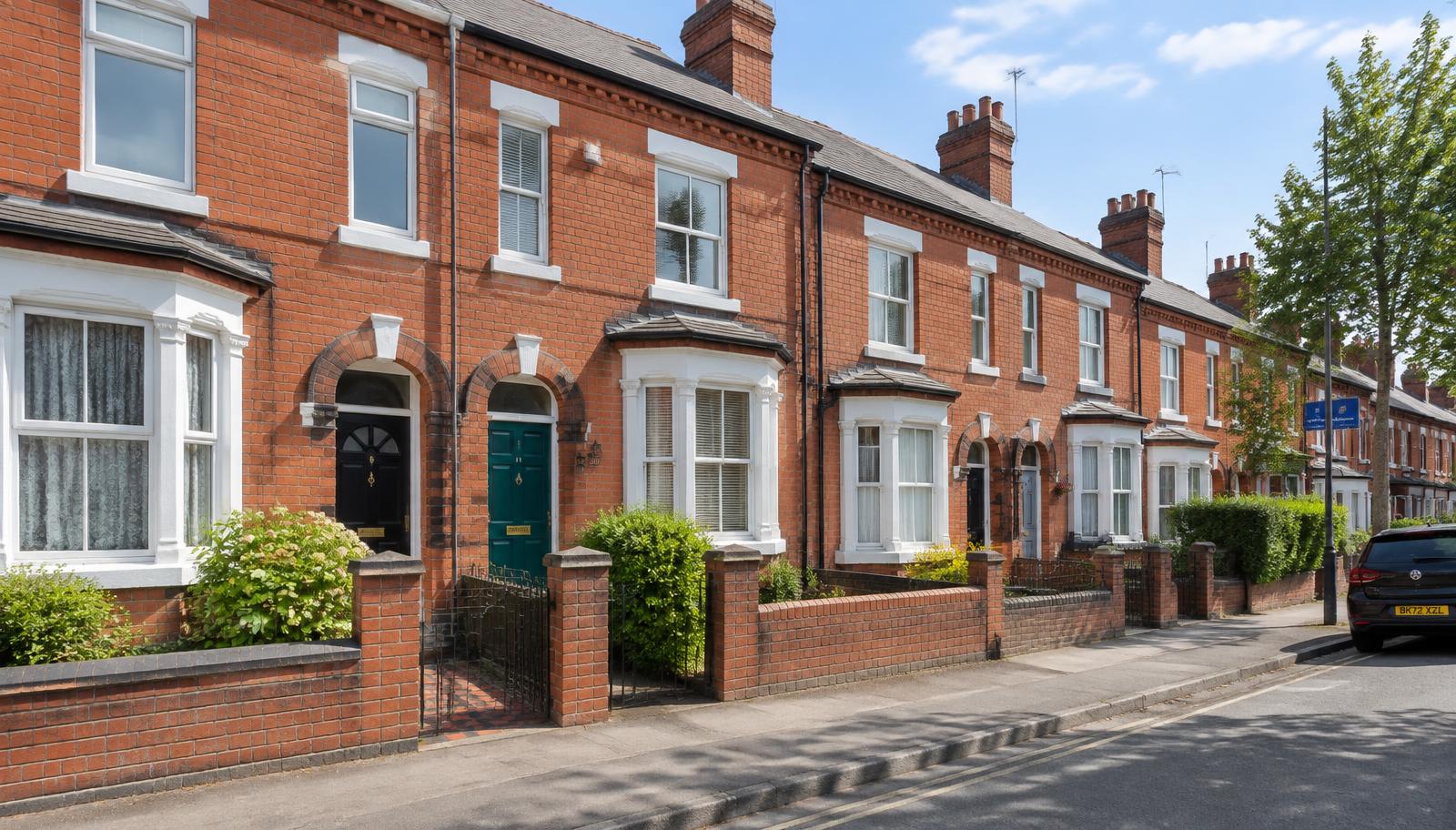 Exterior of a modern brick residential home